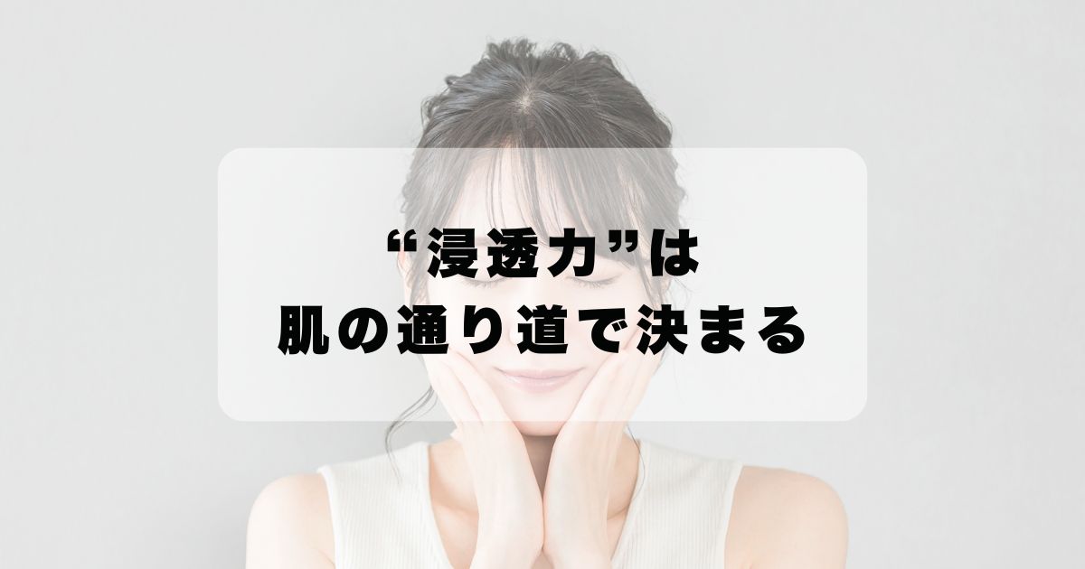 “浸透力”は肌の通り道で決まる